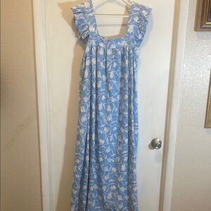 Woman’s ruffled cap sleeve dress